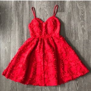 Red formal dress